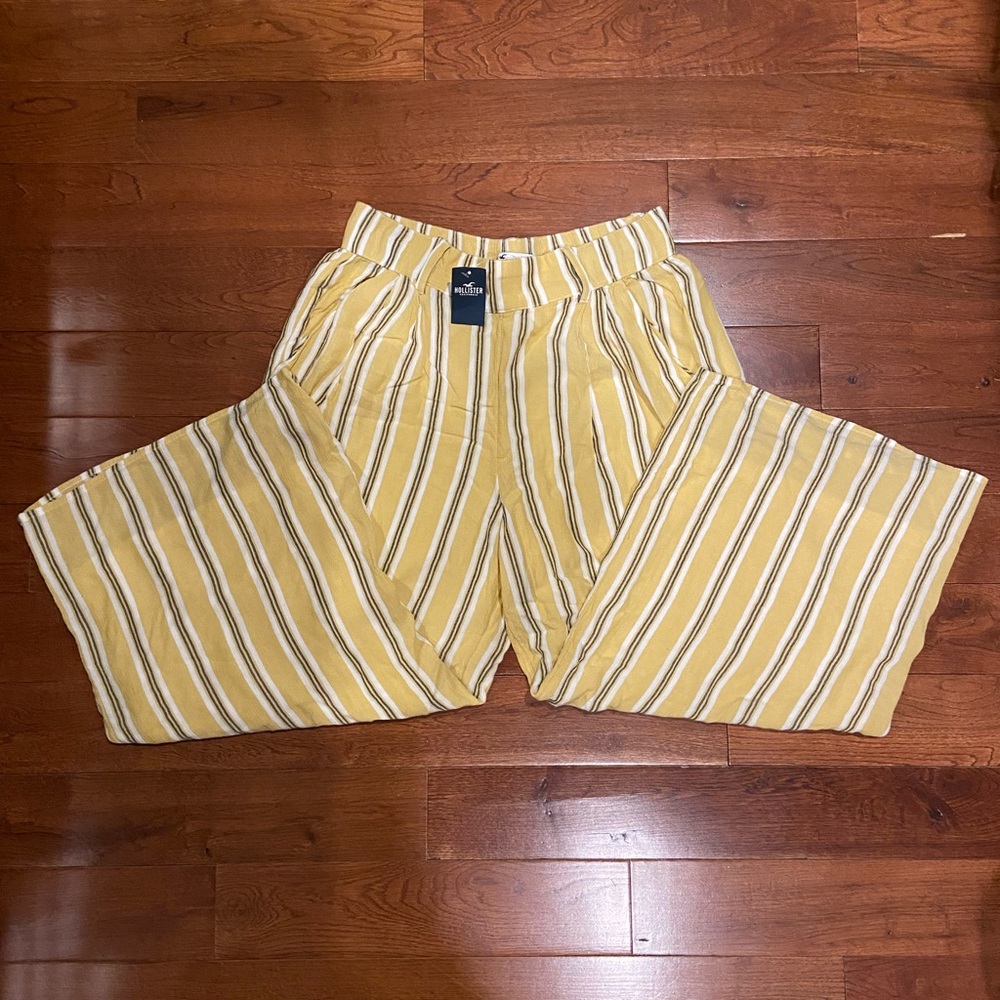 Hollister California Ultra High-Rise Yellow Palazzo Pants VINTAGE